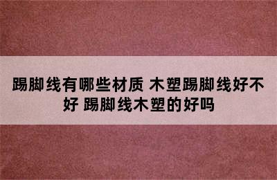 踢脚线有哪些材质 木塑踢脚线好不好 踢脚线木塑的好吗